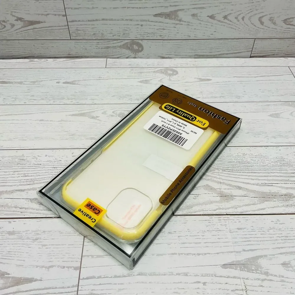 Yellow Silicone Protective Case for iPhone 11 Shockproof Phone Cover